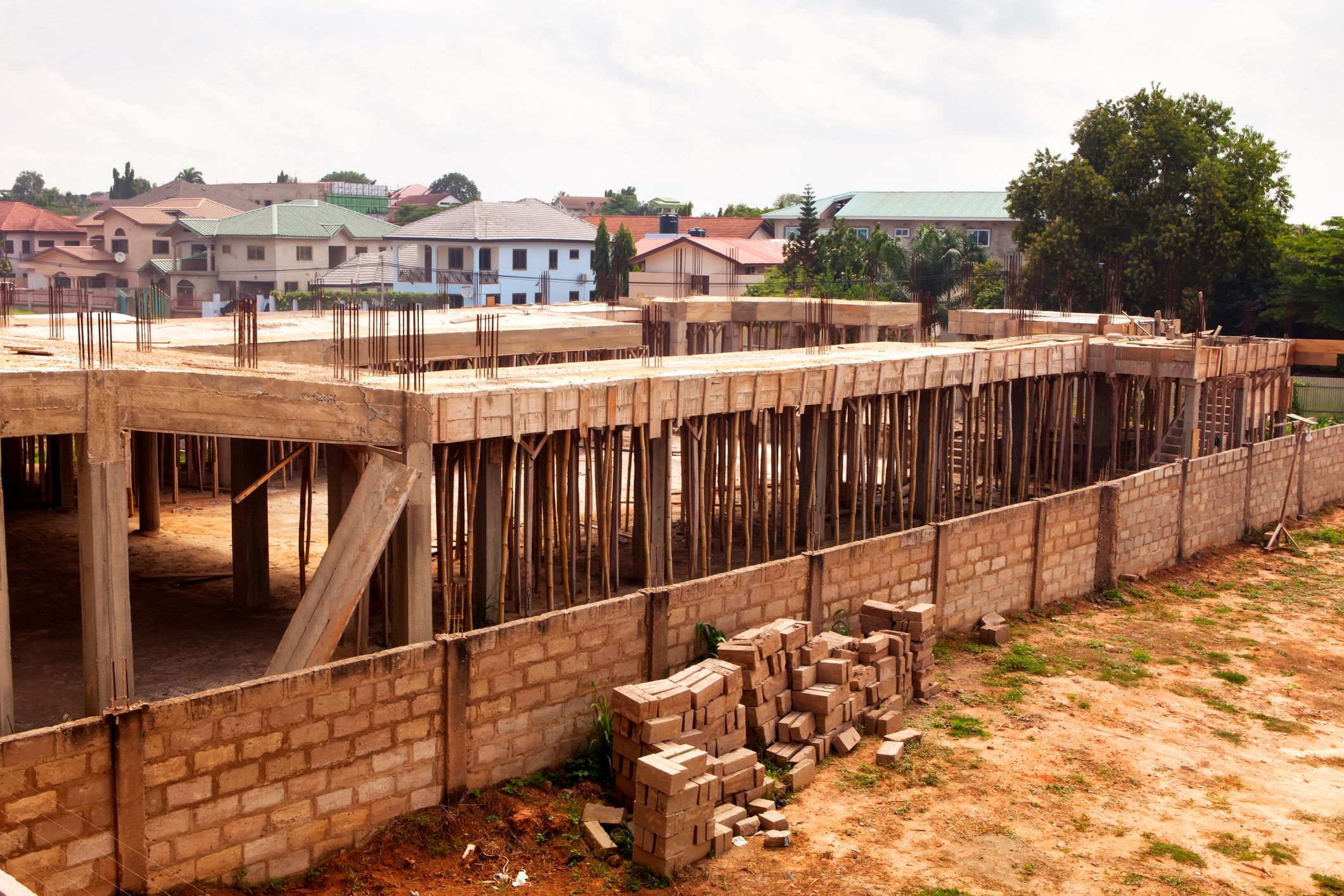 Commercial building construction in Ghana
